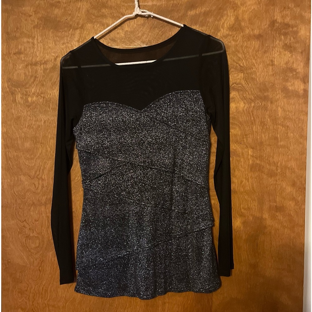 Black Mesh long sleeved tops.
